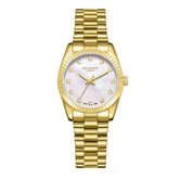 Lee Cooper Women's Analog Watch Mother of Pearl Dial With Gold Metal Band,LC08212.120